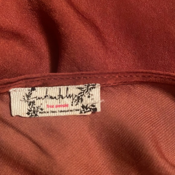 Free People “Be My Mini” slip dress in Cowboy. Adjustable straps and ruching. - Picture 11 of 11